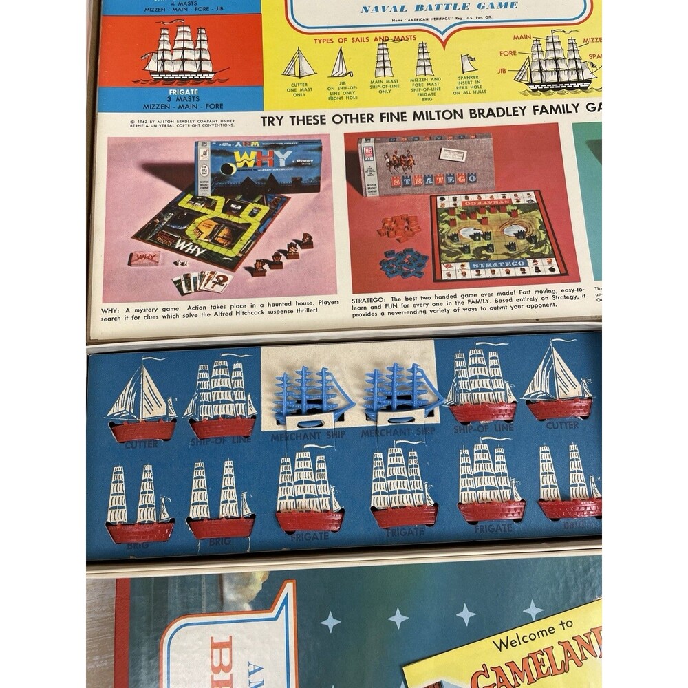 American Heritage Broadside Naval Battle Board Game #4270 MB 1962 Complete - Picture 5 of 16